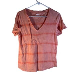 Old Navy Pink V Neck Tee Shirt Size Medium Peach color
